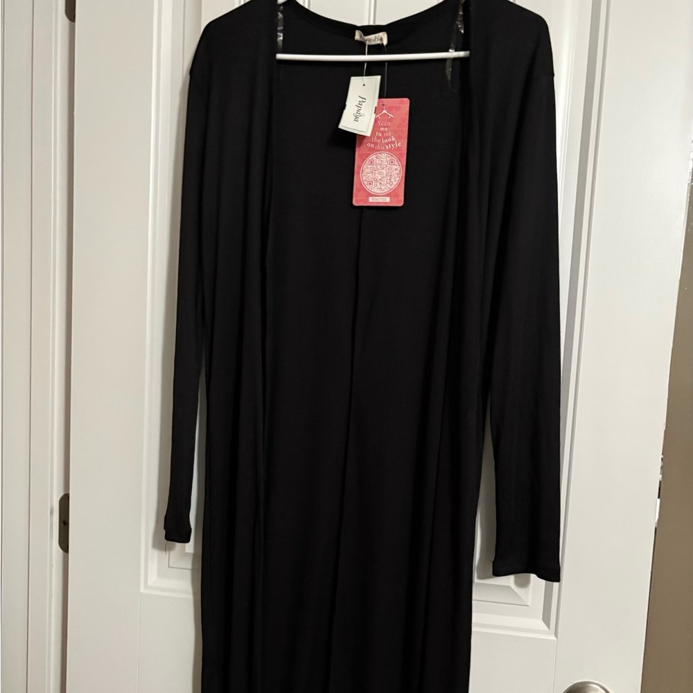 Heart & Hips Black Long Sleeve Casual Cardigan